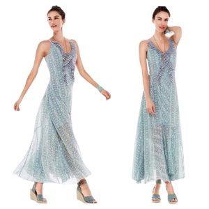 Cabi Garden Party Chiffon Maxi Dress #5104